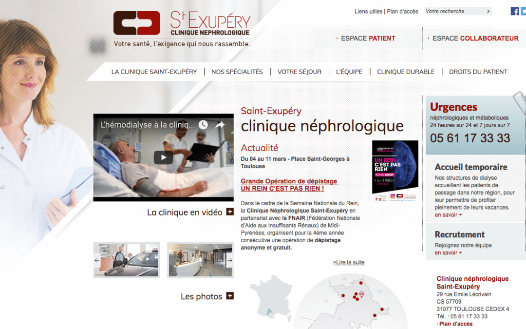 Textes du site de la clinique Saint-Exupéry à Toulouse [Agence ICOM]