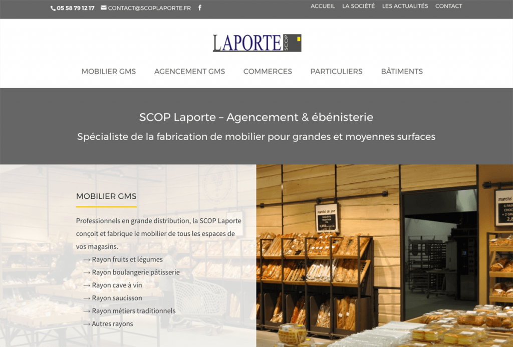 Réalisation du site de la SCOP Laporte : Atelier le Pressoir
